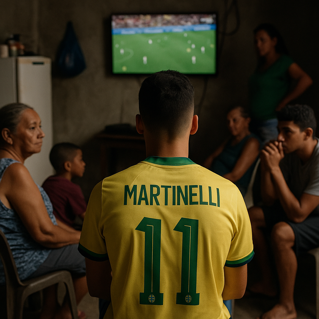 Pemain sepak bola Brasil bersiap di lapangan sebelum pertandingan melawan Norwegia